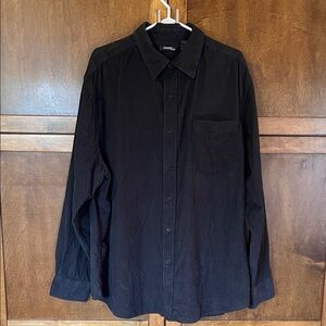 George Black Corduroy Button-Up Shirt
